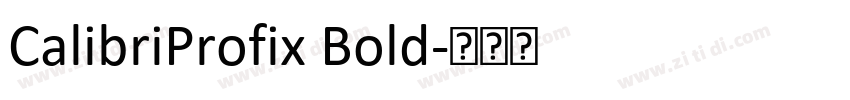 CalibriProfix Bold字体转换